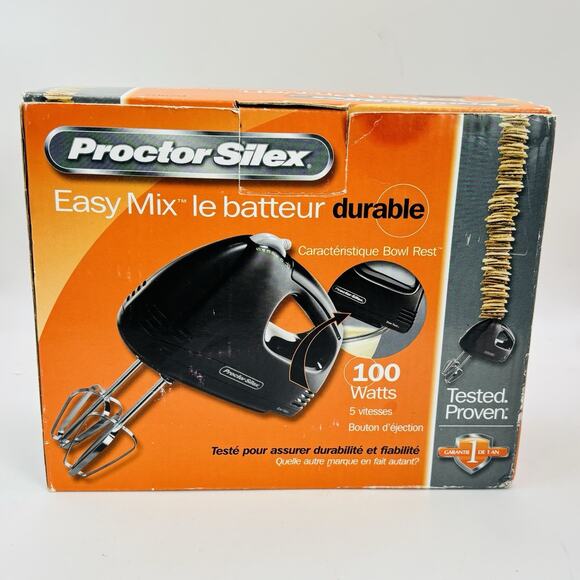 Proctor Silex 62507 5 Speed Hand Mixer - Black. New In Open Box. - Picture 3 of 9